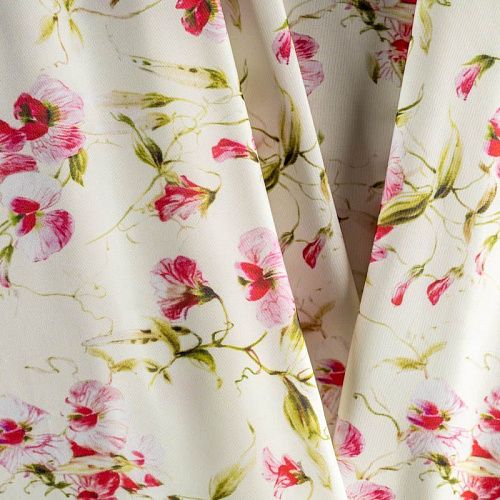 Репс-тафта К22-145 светло-салатовый принтованный