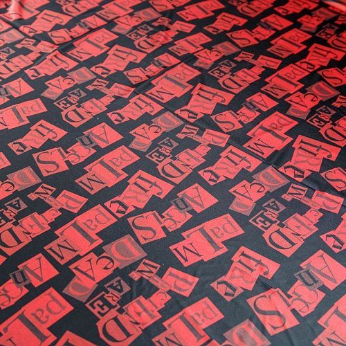 Лайкра 005-06297 черный принтованный