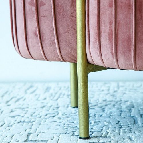 Пуф D 50 см H 48 см розовый "Клевер" 577428