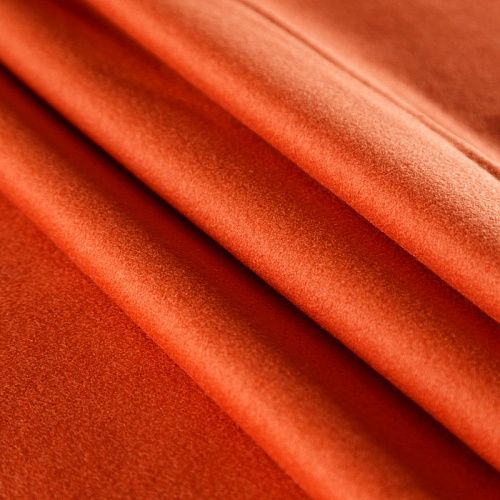 Ткань пальтовая 040-05190 темно-мандариновый однотонный