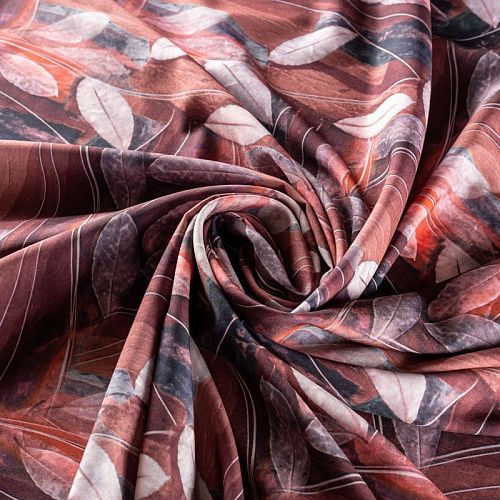 Вискоза "Лоренцо" 036-01523 медно-коричневый принтованный