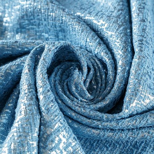 Твид с люрексом 052-08453 голубой