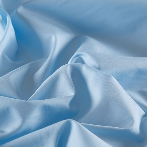 Ткань сорочечная 049-15631 выбеленный голубой однотонный