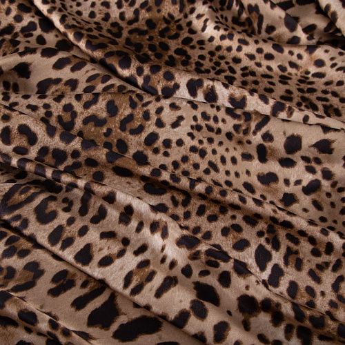 Твил-шелк натуральный 064-20007 бежевый принтованный