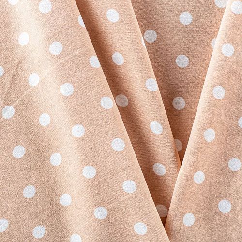 Креп 026-01549 бежевый принтованный