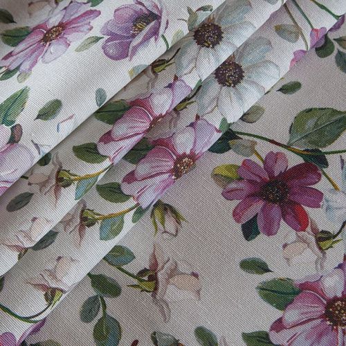 Ткань портьерная H-280 см 19-02-15864 белый принтованный