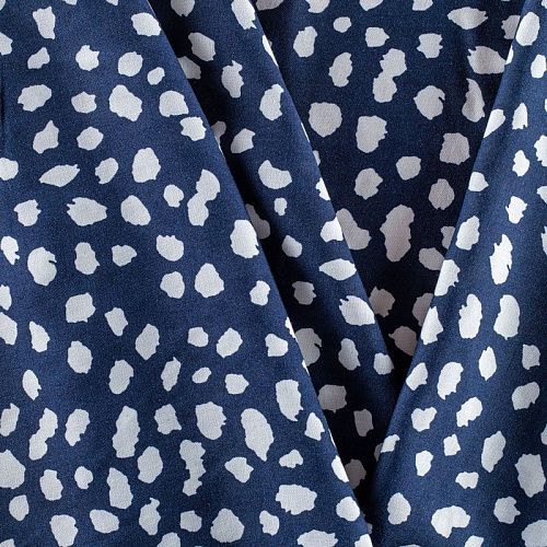 Штапель 069-01477 темно-синий принтованный