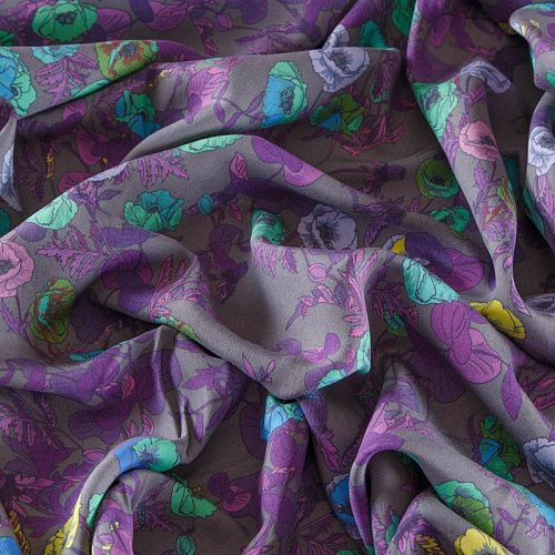 Шелк-вискоза 064-12334 серый принтованный