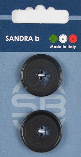 Пуговицы SANDRA 25.5 мм пластик 2 шт CARD104 темно-синий