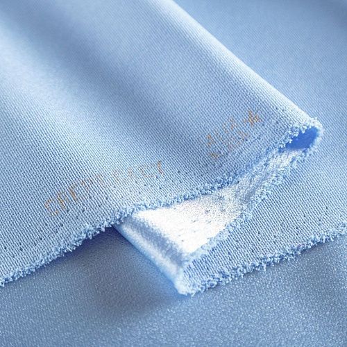 Кади креп-атлас 001-06595 холодный голубой однотонный