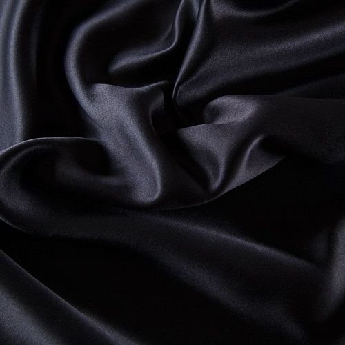 Ткань портьерная L-300 см негорючая блэкаут 10-02-13699 черный однотонный