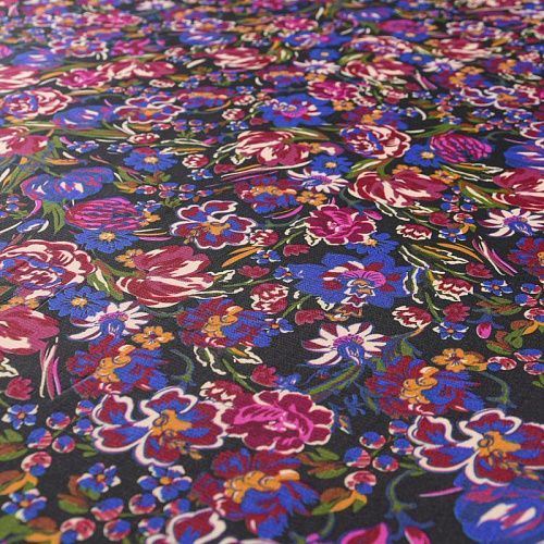 Вискоза 009-11697 черный принтованный