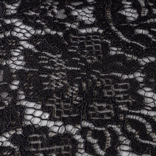 Гипюр К33-508 черный однотонный