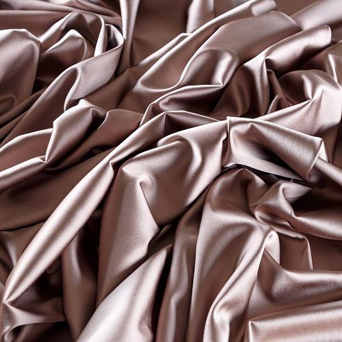 Сатин стрейч 001-09755 коричневый загар однотонный