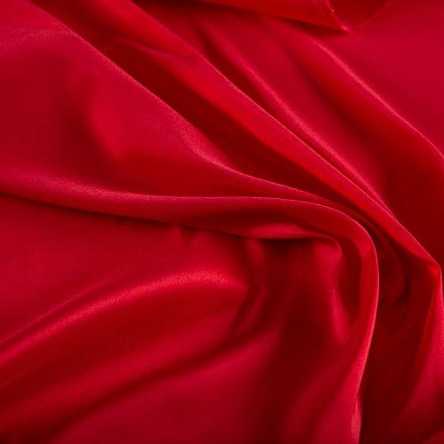 Ткань подкладочная стрейч 045-20121 красный однотонный