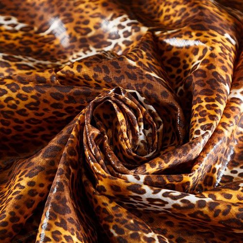 Лайкра 005-06245 желто-коричневый принтовнный