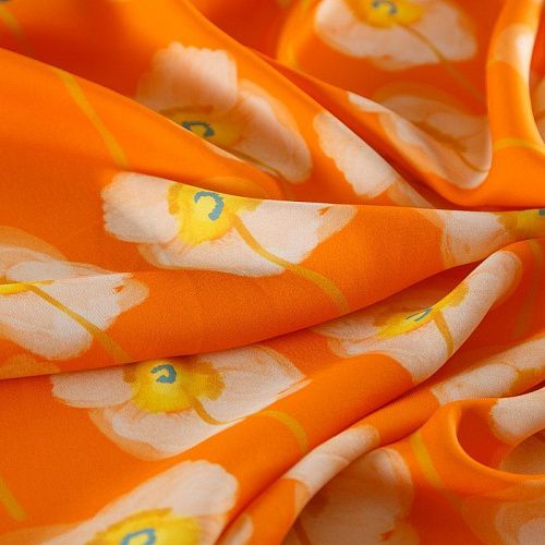 Вискоза Hugo Boss 009-16348 апельсиновый принтованный