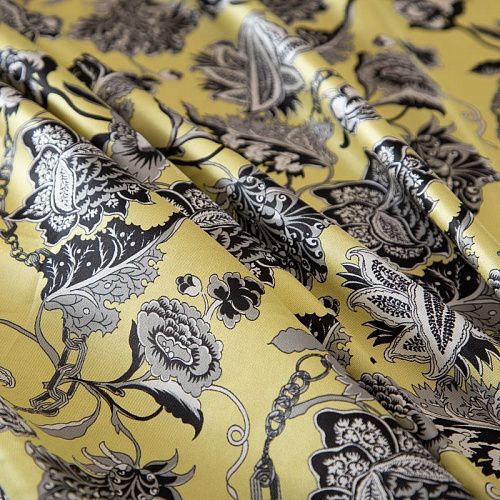 Твил-шелк 064-19627 желтый мел принтованный