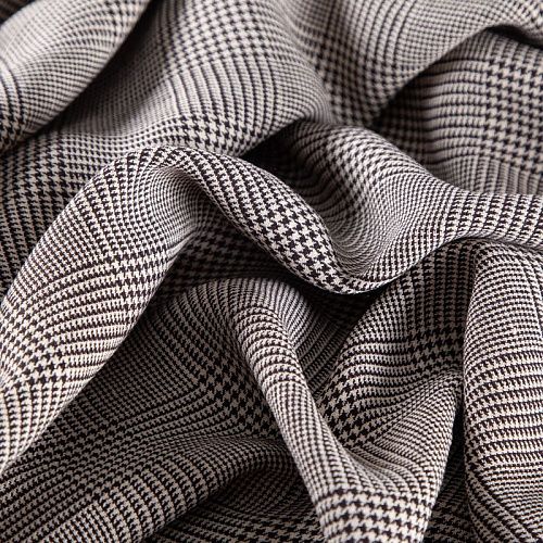 Лен натуральный 035-20325 бежево-черный гленчек