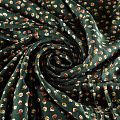 Твил-штапель 069-04665 темно-зеленый принтованный