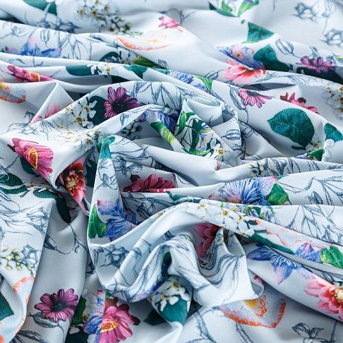 Вискоза "Лоренцо" 036-08217 выбеленный голубой однотонный