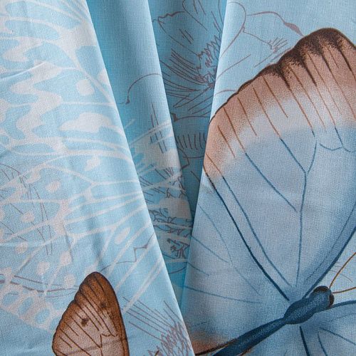 Бязь премиум ш.220 см 007-13840 голубой принтованный