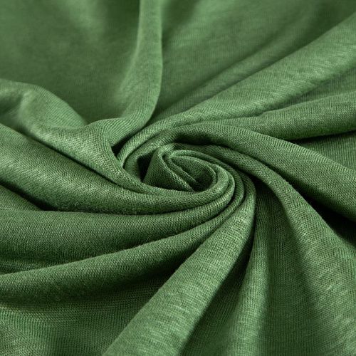 Трикотаж льняной 056-20360 зеленый