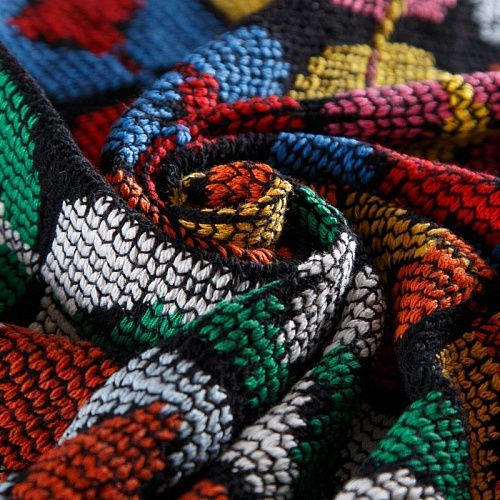 Трикотаж вязаный 056-16484 черный мультиколор