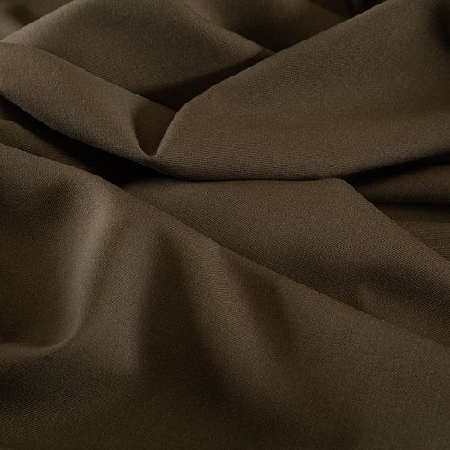 Ткань костюмная 025-19254 коричневый хаки однотонный