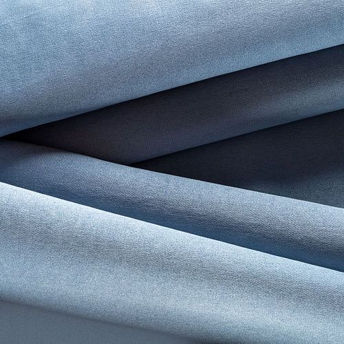 Ткань портьерная сатин h-300 см 16-02-00546 серо-голубой однотонный