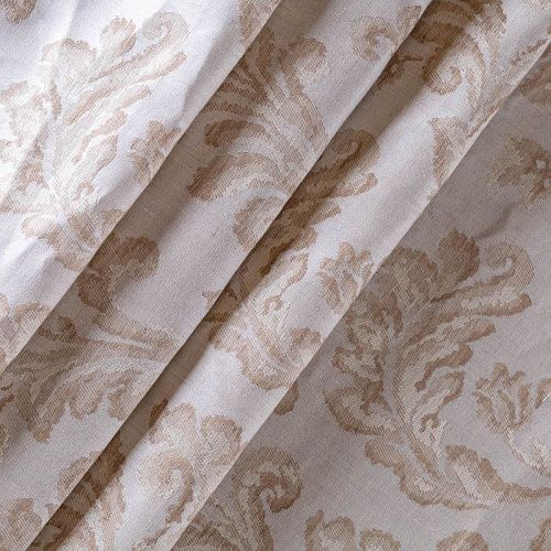 Ткань портьерная лен Т274-02-15 песочный жаккардовый