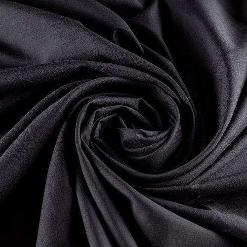 Ткань подкладочная карманная К27-126 черный однотонный