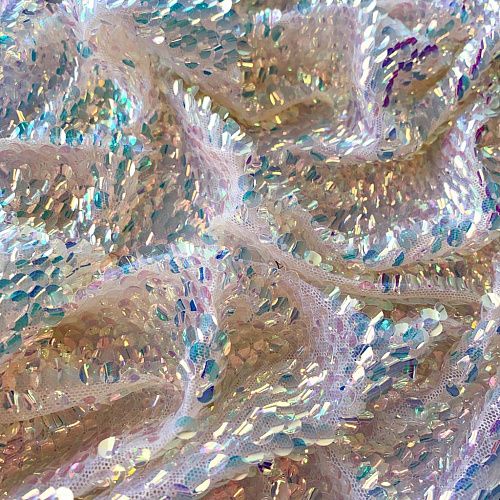 Сетка с пайетками К33-645 абрикосовый