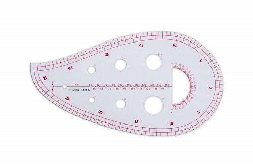 Лекало портновское 2 мм 25х13,8 см LUR-02