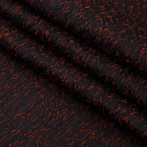 Жаккард стрейч 017-16459 красно-черный