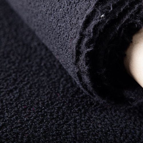 Букле шерстяное 006-19804 черный однотонный