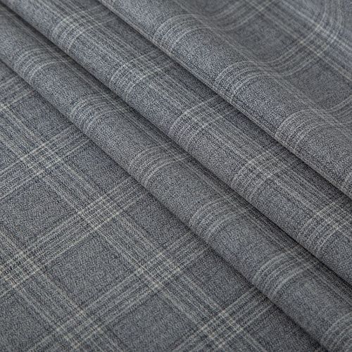 Шерсть костюмная стрейч 025-19942 светло-серый клетка