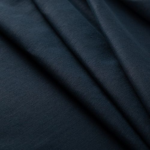 Лен натуральный 035-20300 сине-черный однотонный