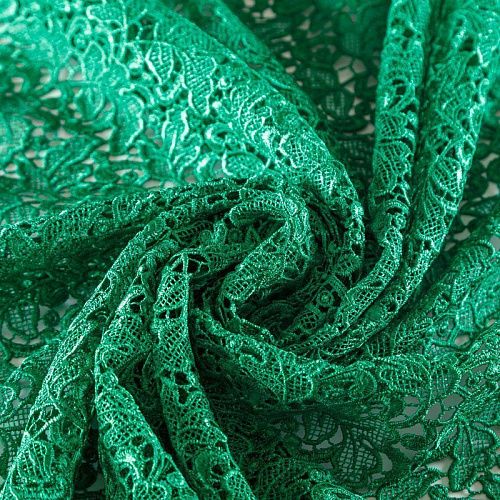 Гипюр-макраме К12-959 изумрудный