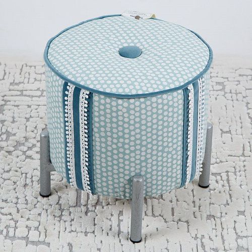 Пуф круглый D 31 см H 32 см мятный 521332 