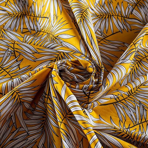 Хлопок 063-00897 шафрановый принтованный