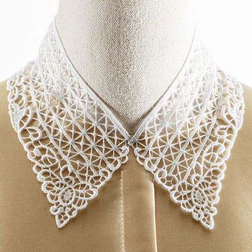 Воротник кружевной 400х65 мм 96206 белый