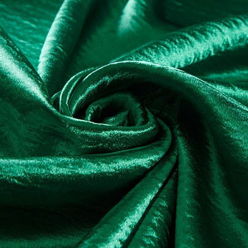 Креп-сатин крэш 001-13652 зеленый однотонный