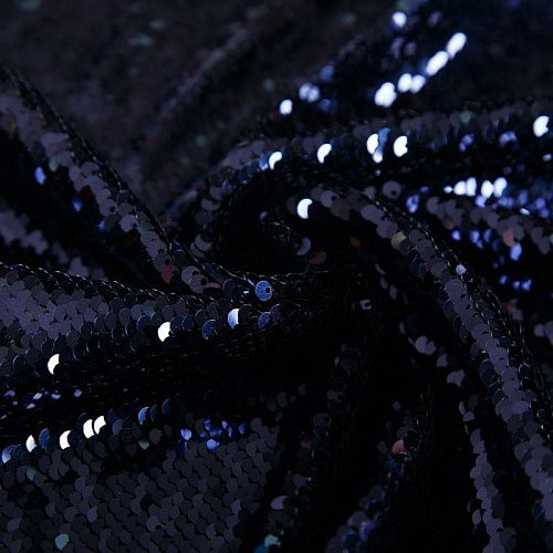 Пайетки на сетке 055-16381 сапфировый