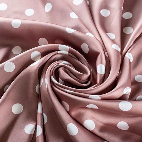 Шелк синтетический 065-01327 розовато-бронзовый принтованный