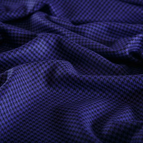 Ткань костюмная 025-14633 королевский фиолетовый принтованный