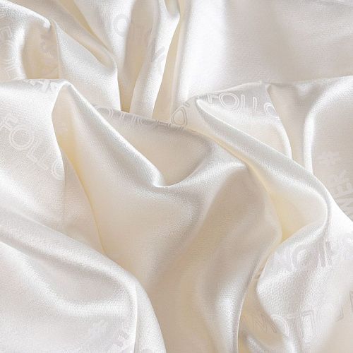 Вискоза атласная 009-11817 молочный жаккардовый