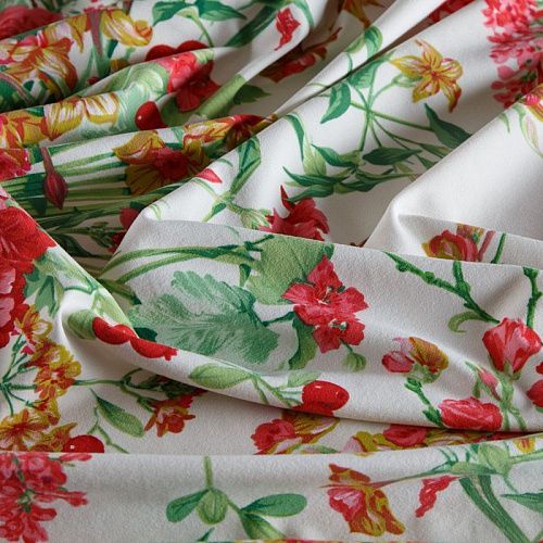 Трикотаж 056-15057 белый принтованный