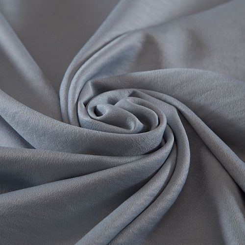 Креп кади стрейч 026-18745 светло-серый однотонный