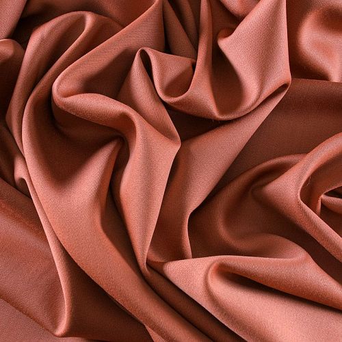 Ткань костюмная 025-11693 терракотовый однотонный